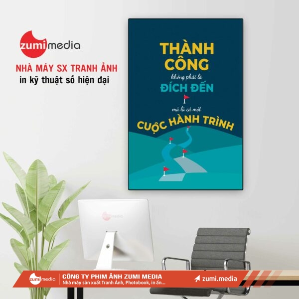 Khung Tranh động Lực Thành Công Không Phải Là đích đến Mà Là Một Cuộc Hành Trình